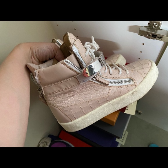 COPY - GIUSEPPE ZANOTTI sneaker boot in pink leather - Picture 2 of 5